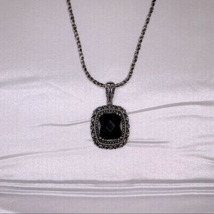 Effy Onyx Pendant Necklace - Sterling Silver